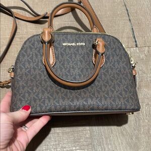 Michael Kors Black and Brown Satchel